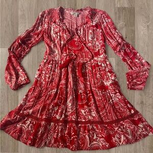 B.O.G Collective Red Paisley Dress